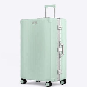 Mint Green Rolling Suitcase with Wheels